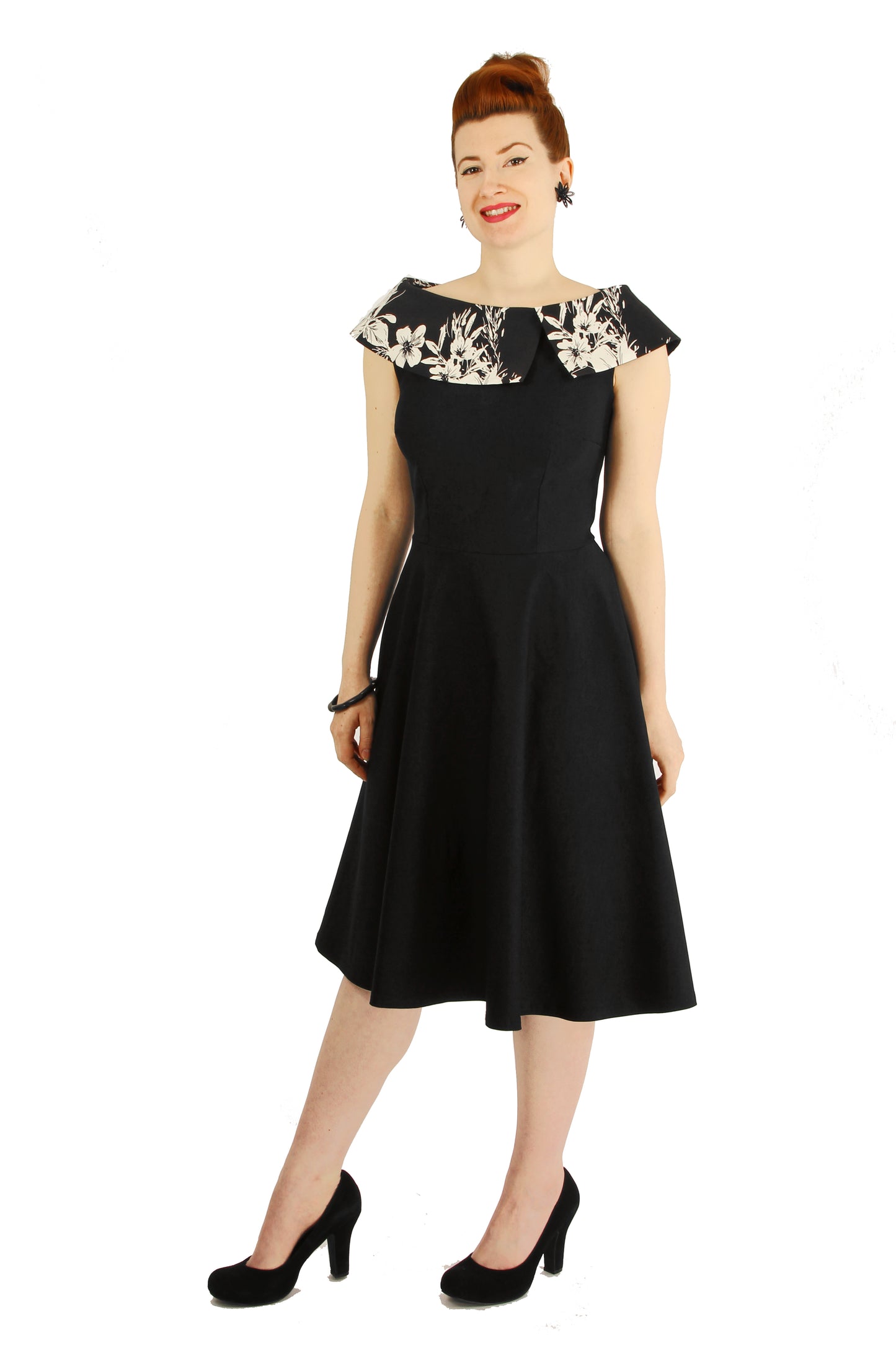 Robe Loris - Noir Fleuri