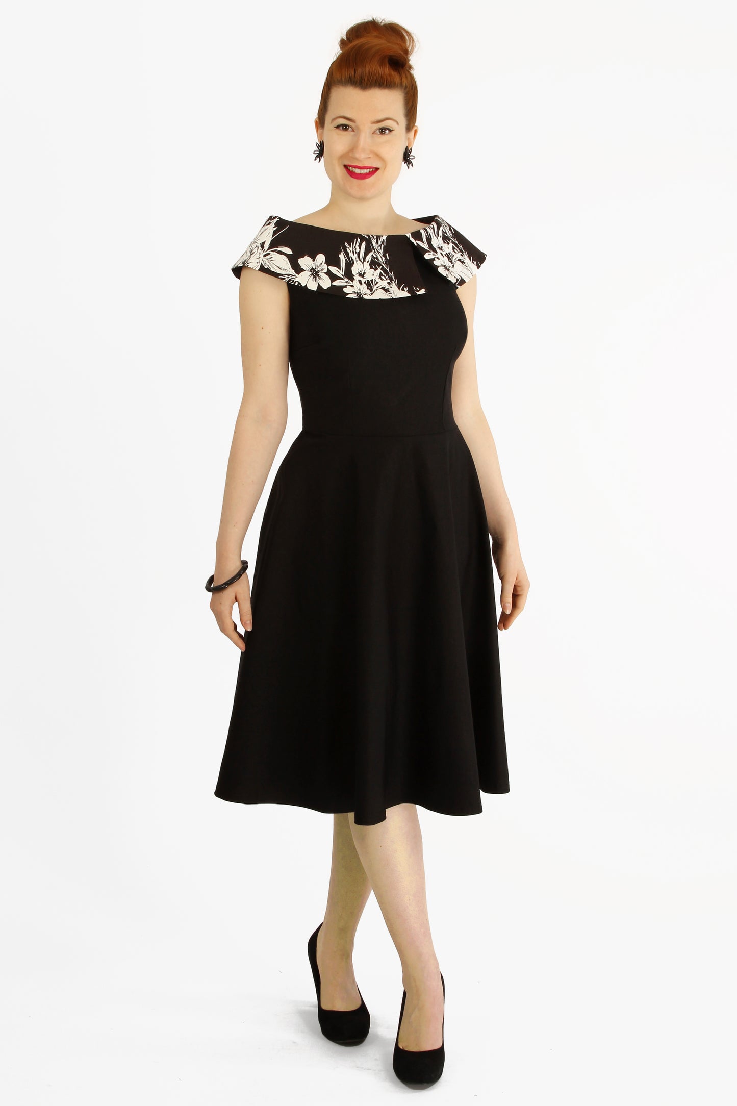 Robe Loris - Noir Fleuri