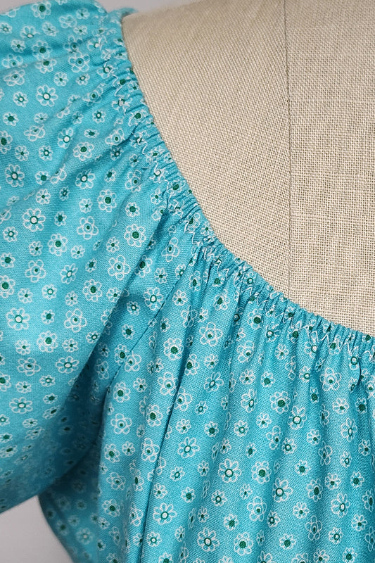 Robe Zelda - Fleurettes Aqua