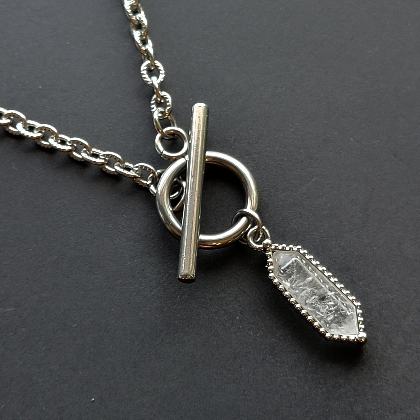 Collier avec Quartz Clair