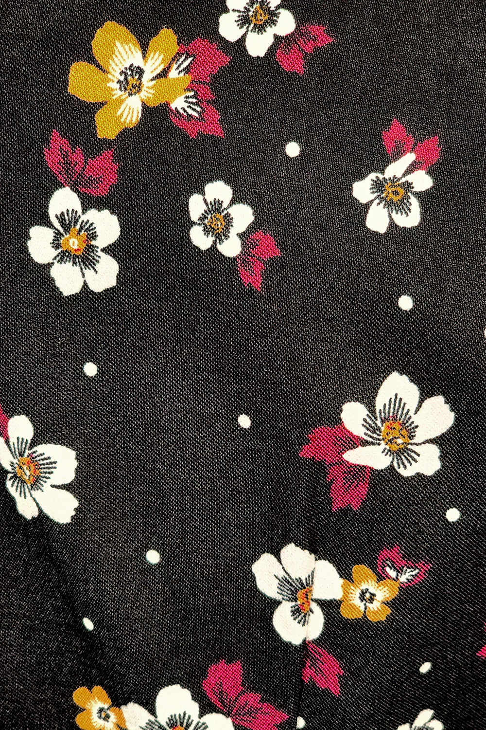 Robe Beryl - Noir et Petites Fleurs