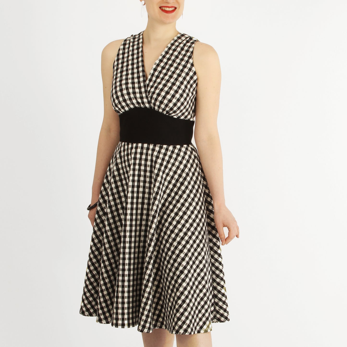 Robe Dinah - Vichy Noir et Blanc