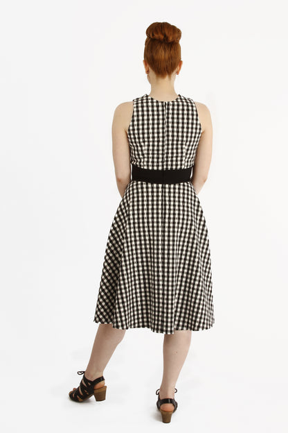 Robe Dinah - Vichy Noir et Blanc