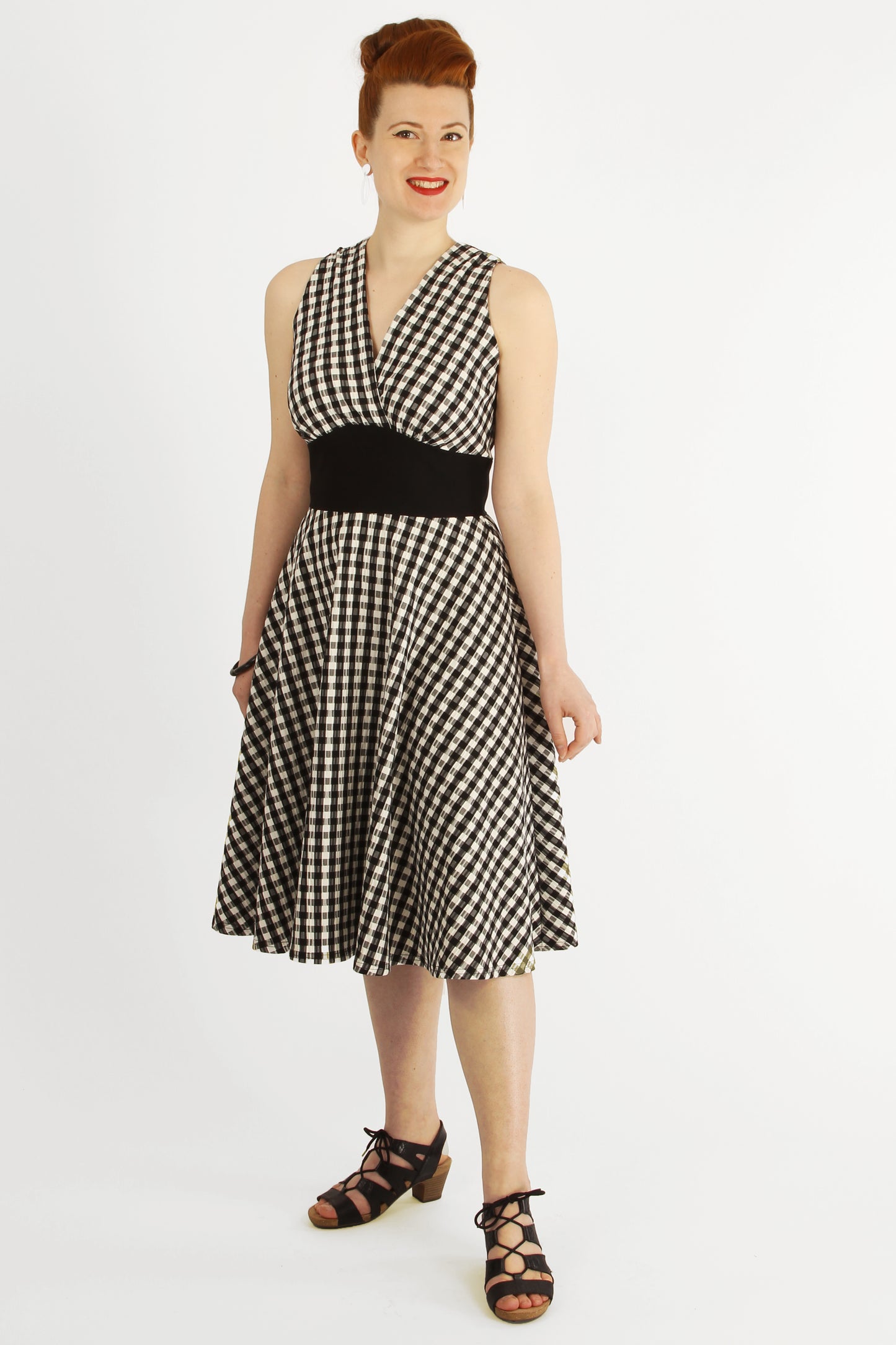 Robe Dinah - Vichy Noir et Blanc