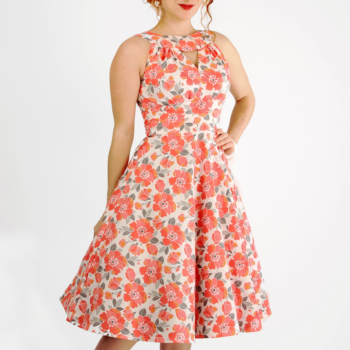 Robe Edna - Fleuri Corail