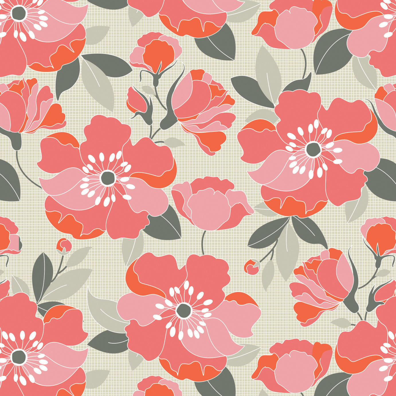 Robe Edna - Fleuri Corail