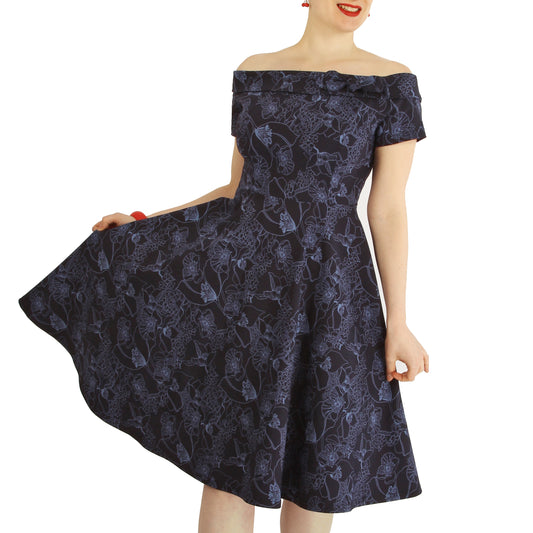 Robe Katie - Floral Navy