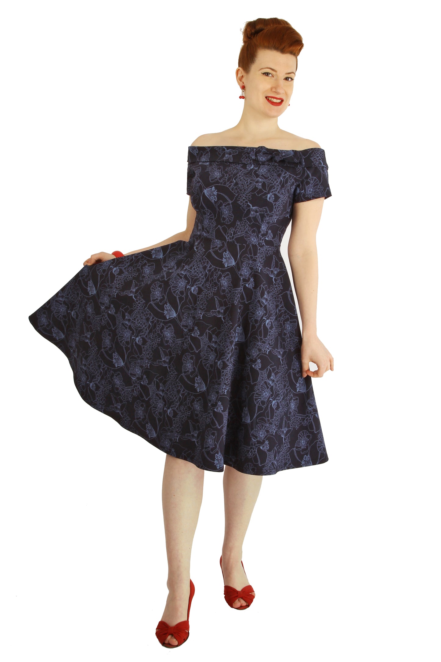 Robe Katie - Floral Navy