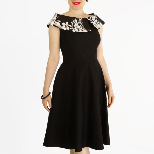 Robe Loris - Noir Fleuri