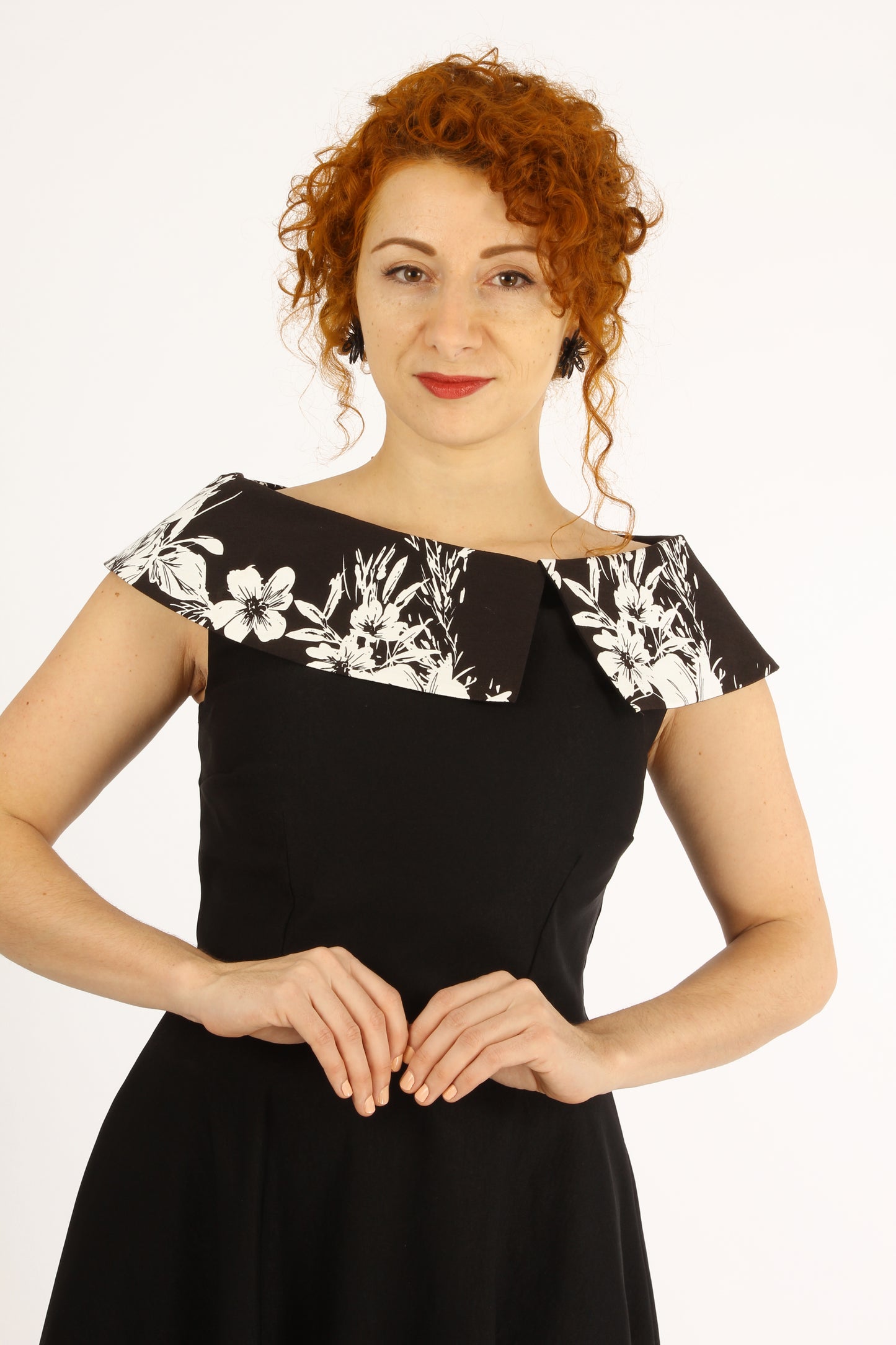 Robe Loris - Noir Fleuri