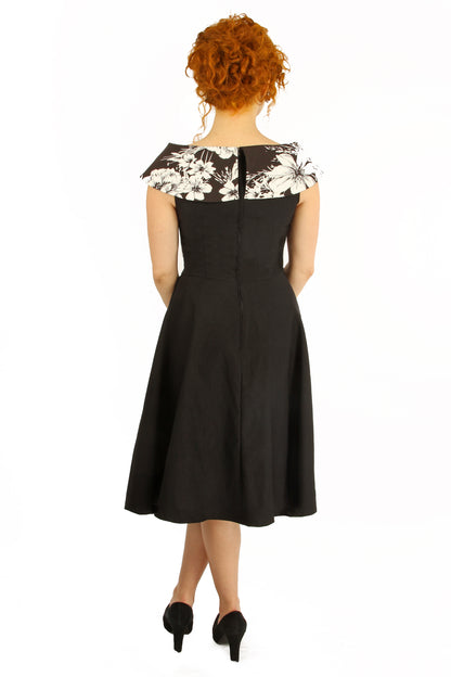 Robe Loris - Noir Fleuri