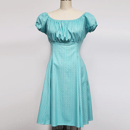 Robe Zelda - Fleurettes Aqua