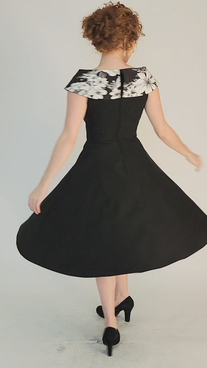 Robe Loris - Noir Fleuri