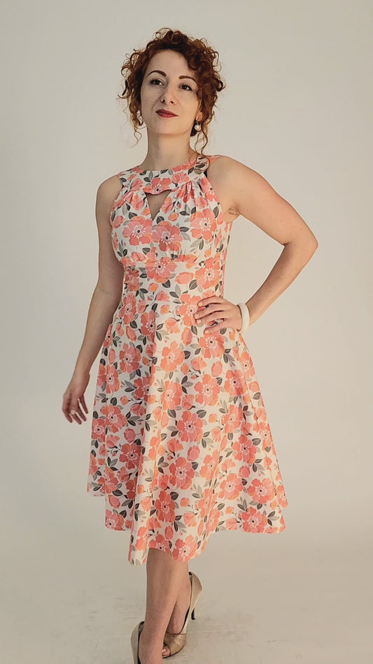Robe Edna - Fleuri Corail