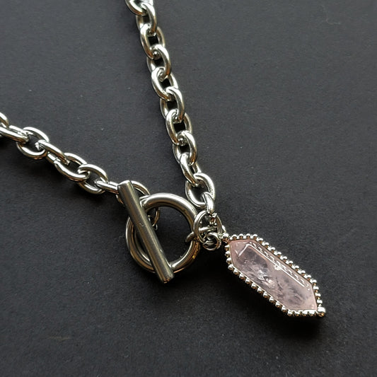 Collier Quartz Rose