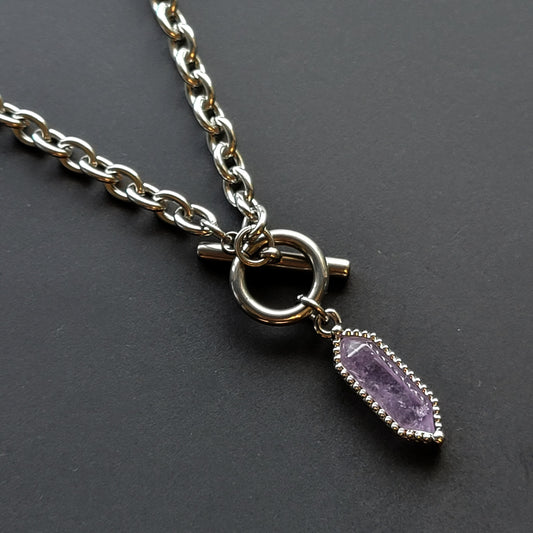 Collier avec pierre d'Améthyste