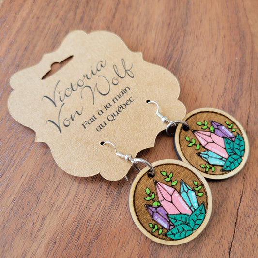 Boucles d'Oreilles Cristaux