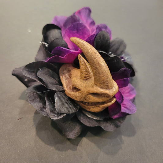 Fleur à cheveux crâne Rhinocéros